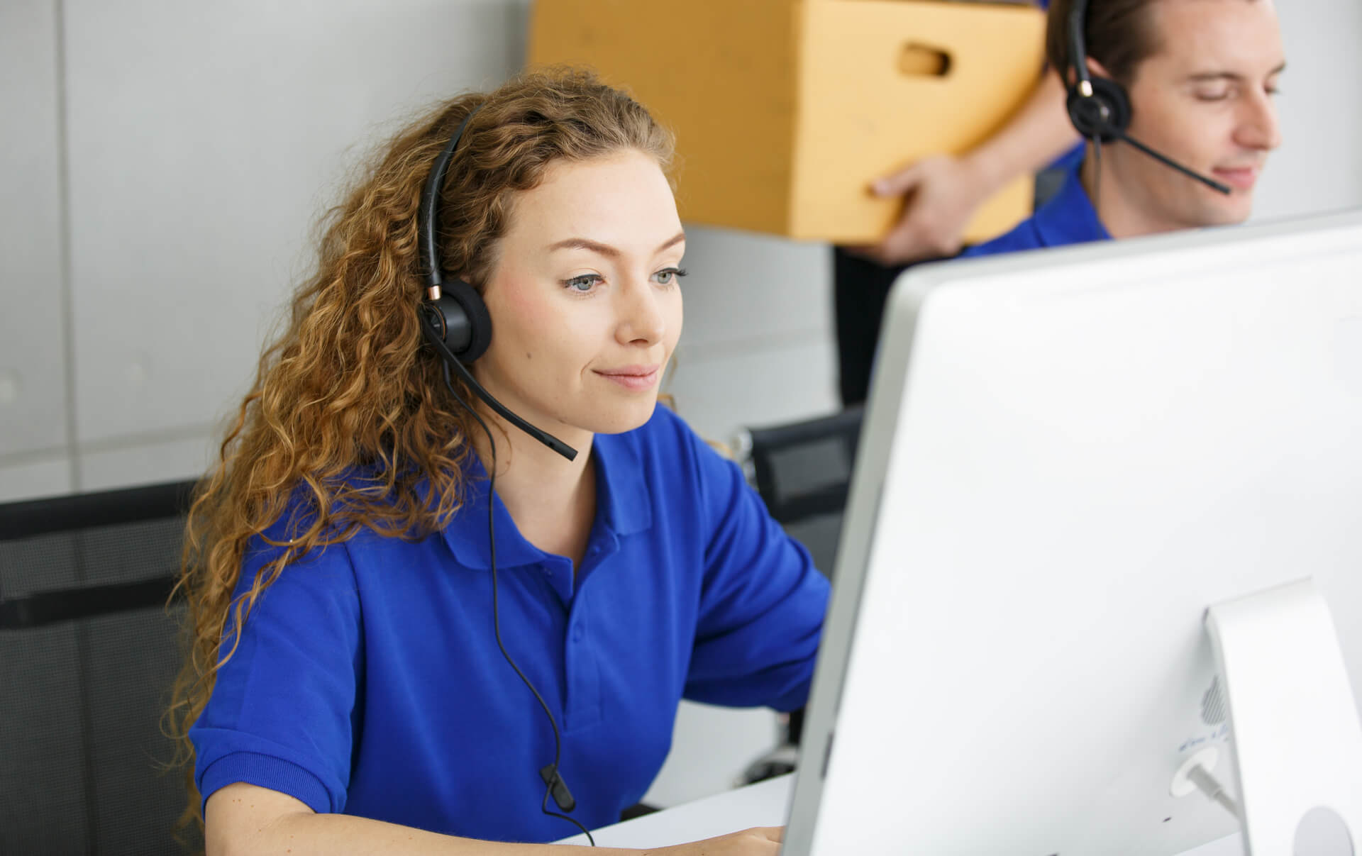 A Customer Service Representative or Call Centre Operator utilising Mythradon Service to deliver assistance to a customer or partner.